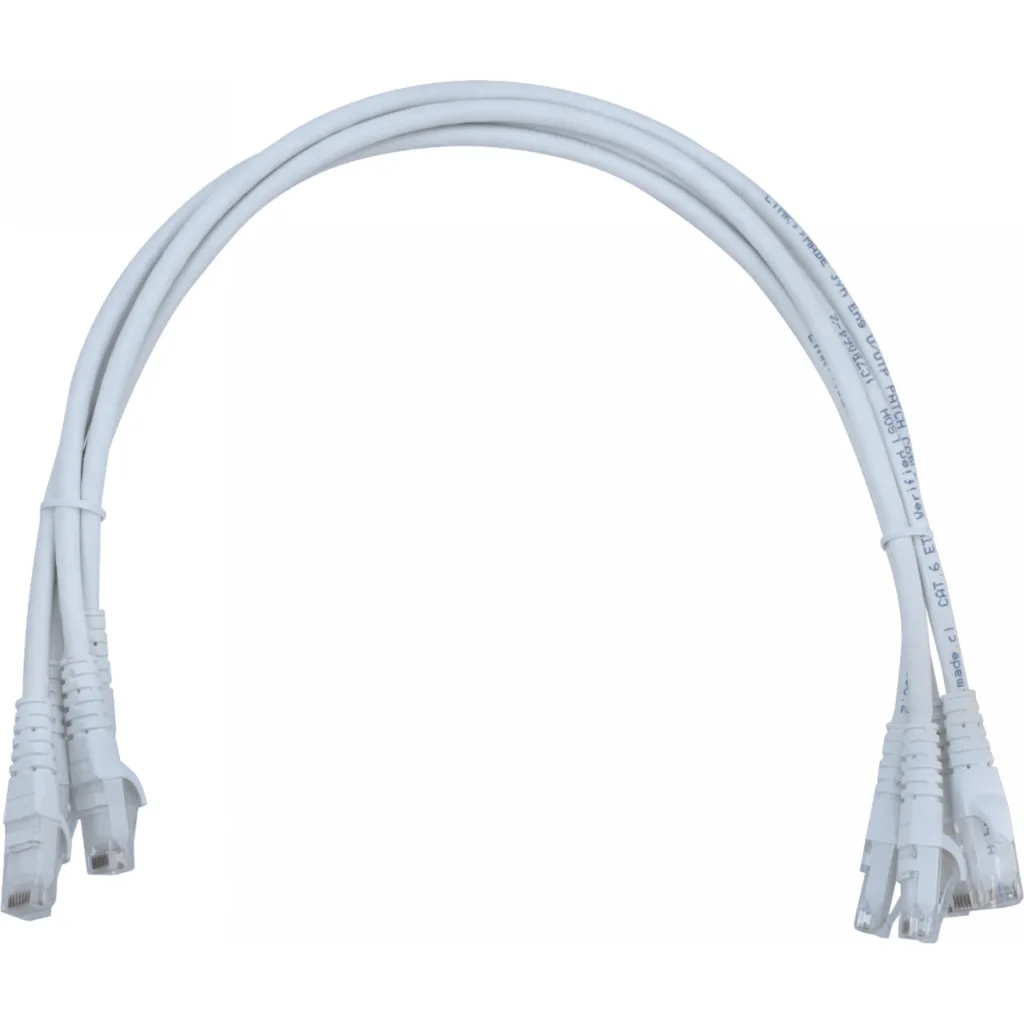 Imagen 1 de Cable Patch Inyectado Multifilar 4Un 50cm CAT6 U/UTP Blanco LSZH
