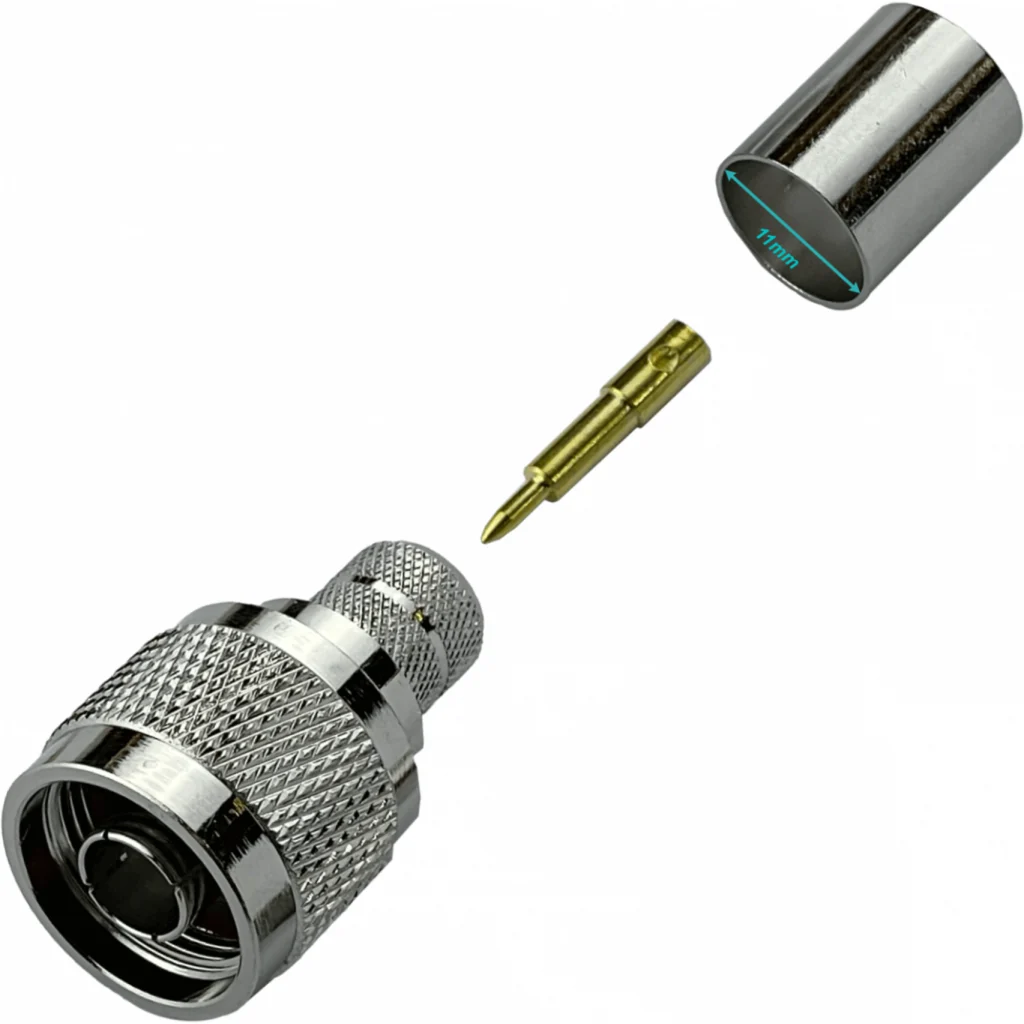 Imagen 3 de N-Macho CA400 LMR400 Conector Crimpeable Serie-400