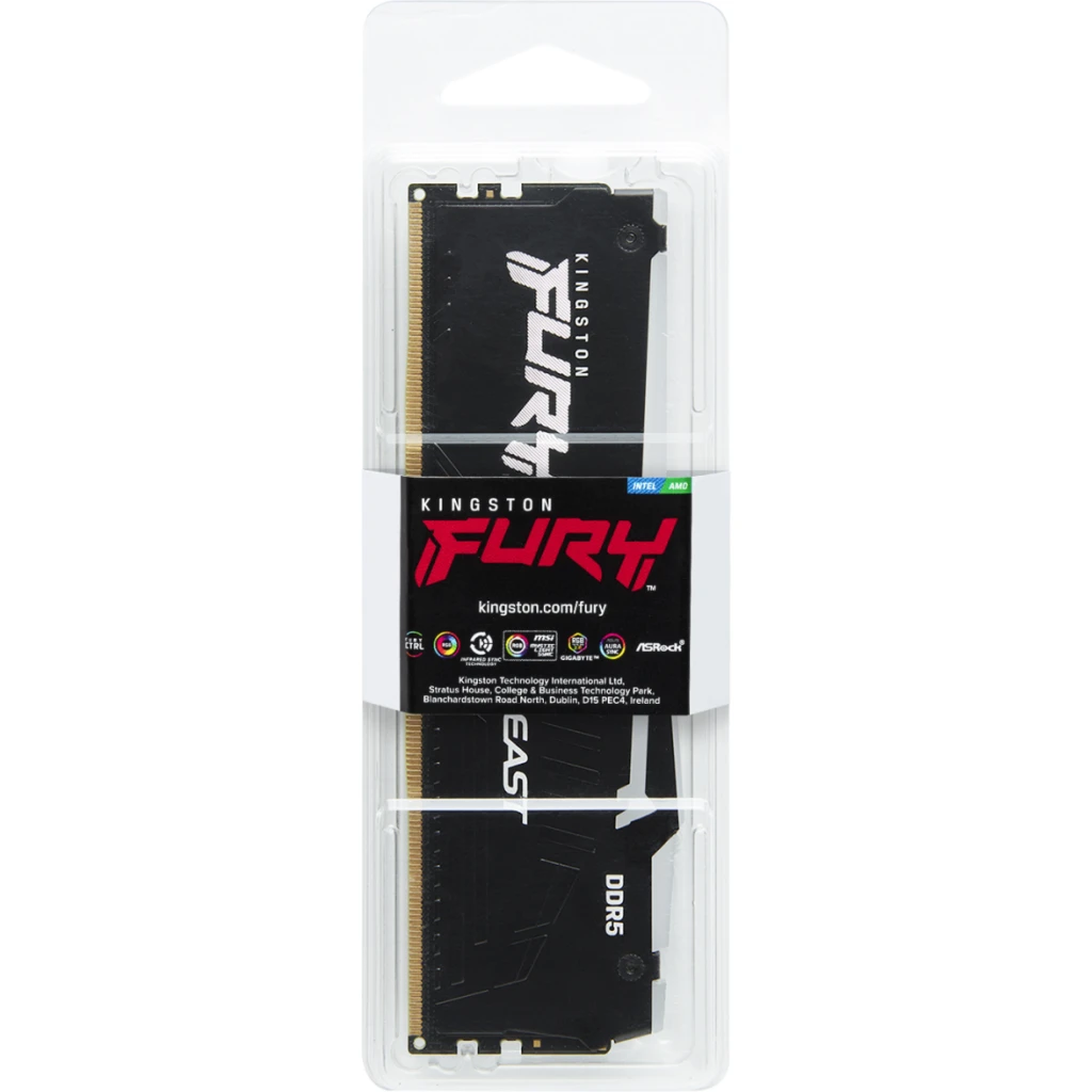 Imagen 4 de Memoria RAM 16GB DDR5 6400MHz DIMM CL32 1.4v 288p Kingston FURY Beast RGB Expo 