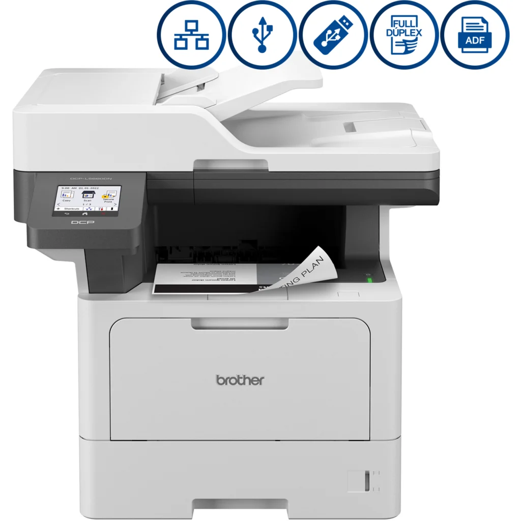 Impresora Multifunción Brother DCP-L5660DN, Láser monocrómo LAN USB2.0 Dúplex