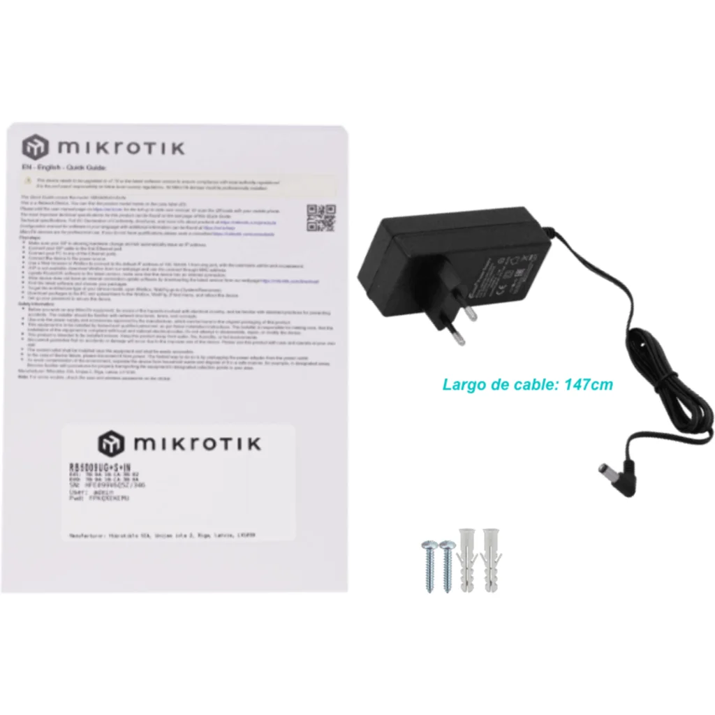 Imagen 6 de Router Mikrotik RB5009UG+S+IN, L5 1GB-RAM 7-1000 1-2.5G 1-SFP+