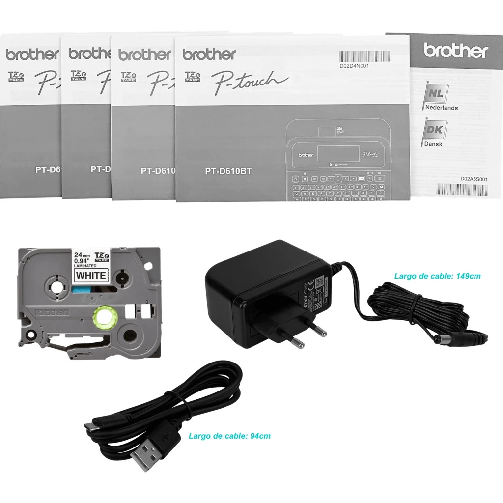 Imagen 1 de BROTHER QWERTY Rotuladora USB/Indep TZ3.5-24mm inc-Trafo opcion/6-AA