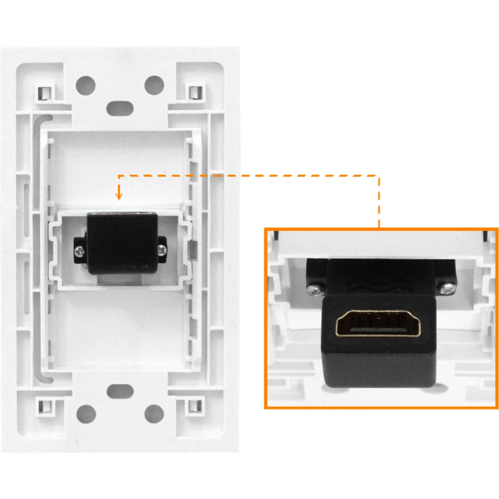 Imagen 1 de Faceplate HDMI-HH Hembra a Hembra, Sin cable 70mm x 114mm