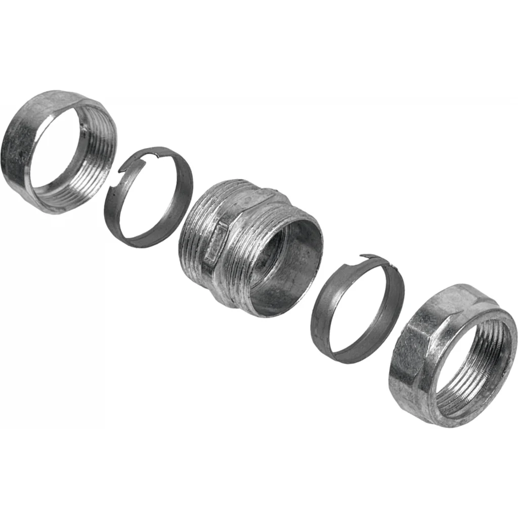 Imagen 3 de 25mm Copla de Compresion Acero Galvanizado para Conduit EMT 25,0mm