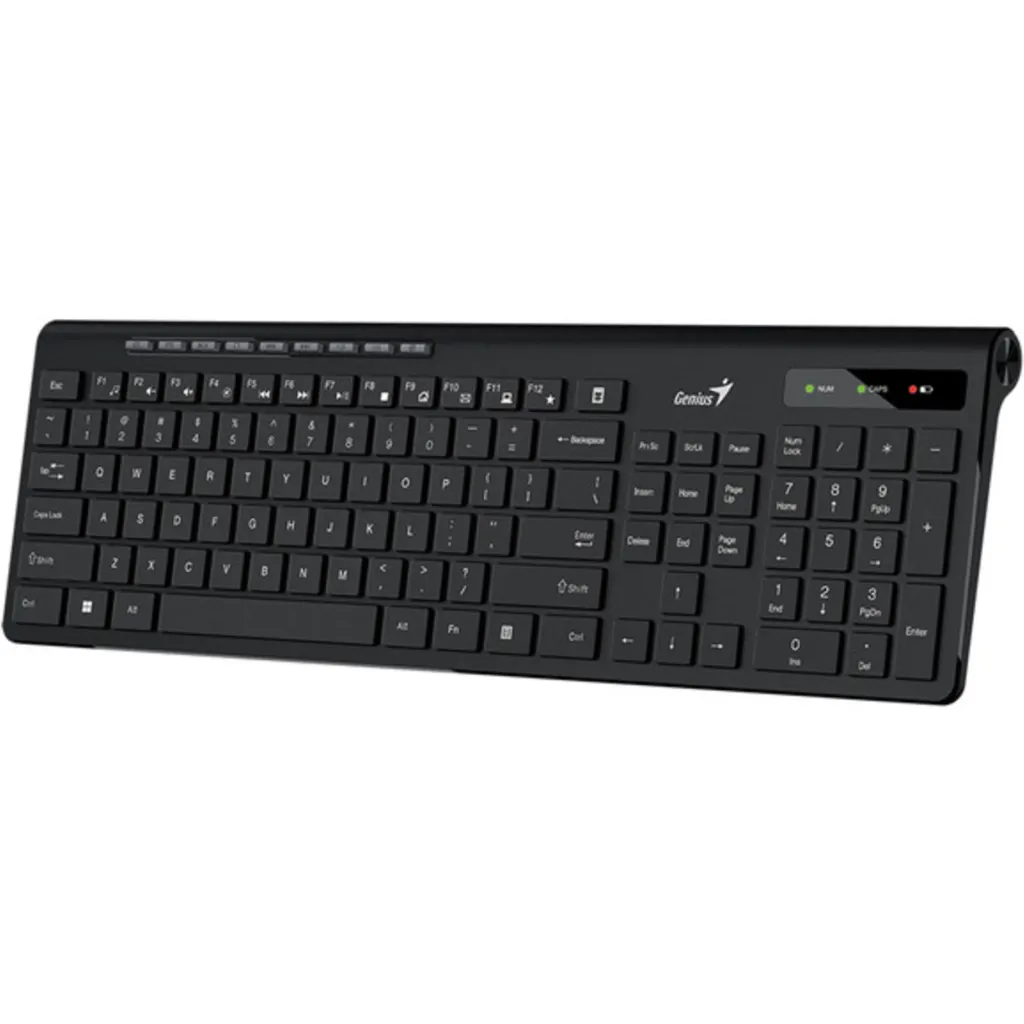 Imagen 3 de Teclado Inalámbrico Ergonómico Genius SlimStar 7230 Tecla color Negro