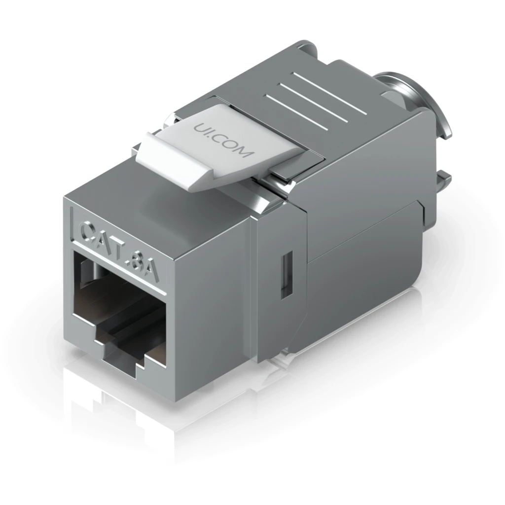 Imagen 2 de UI 1U CAT6A STP FTP BLINDADO PUNCHAB METAL RJ45 UACC-KEYSTONE-JACK-C6A