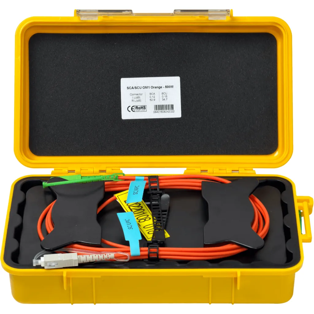 Imagen 6 de 500mt 62,5/125 SC/APC-SC/UPC OM1 Multimodo MM SX 0,5km Bobina Lanzamto