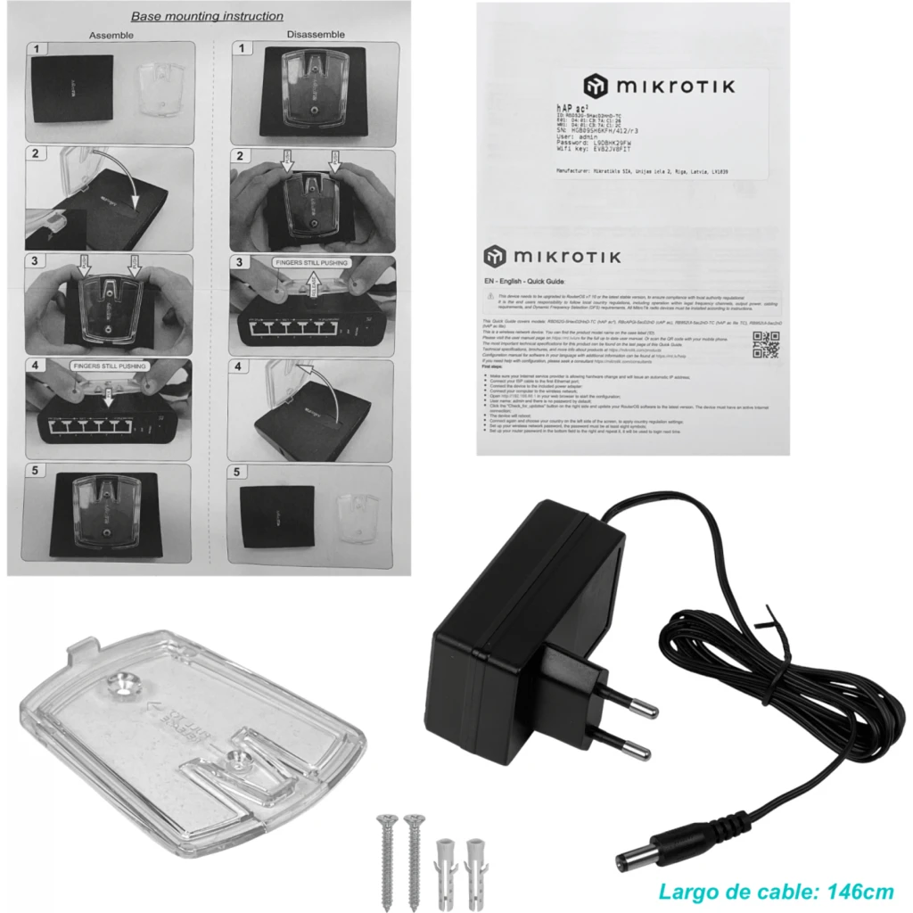 Imagen 3 de MIKROTIK 5-1000 AC1200 2,4GHz/5GHz 2,5dBi USB L4 RBD52G-5HacD2HnD-TC