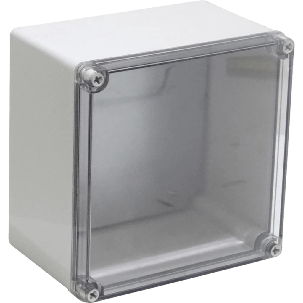 Imagen 1 de 200x200x130mm Caja ABS IP66 Tapa-Transparente c/Placa-Aluminio