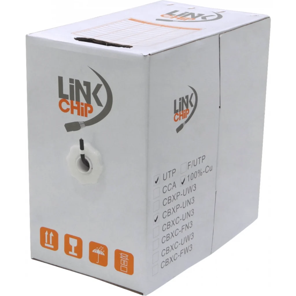 LINKCHIP AWG25/0,45MM CAT5E PE EXTERIOR NEGRO CABLE UTP 305MT COBRE