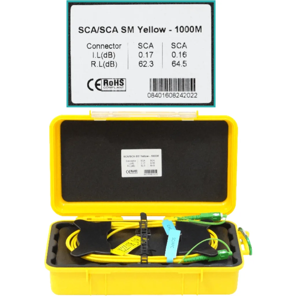 Imagen 1 de 1km 9/125 SC-SC/APC G652 Monomodo SM SX 1000mt Bobina Lanzamiento