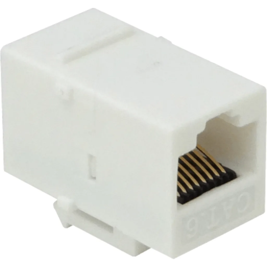 Imagen 1 de Blanco CAT6 UTP Copla RJ45-RJ45 Keystone Feedthrough
