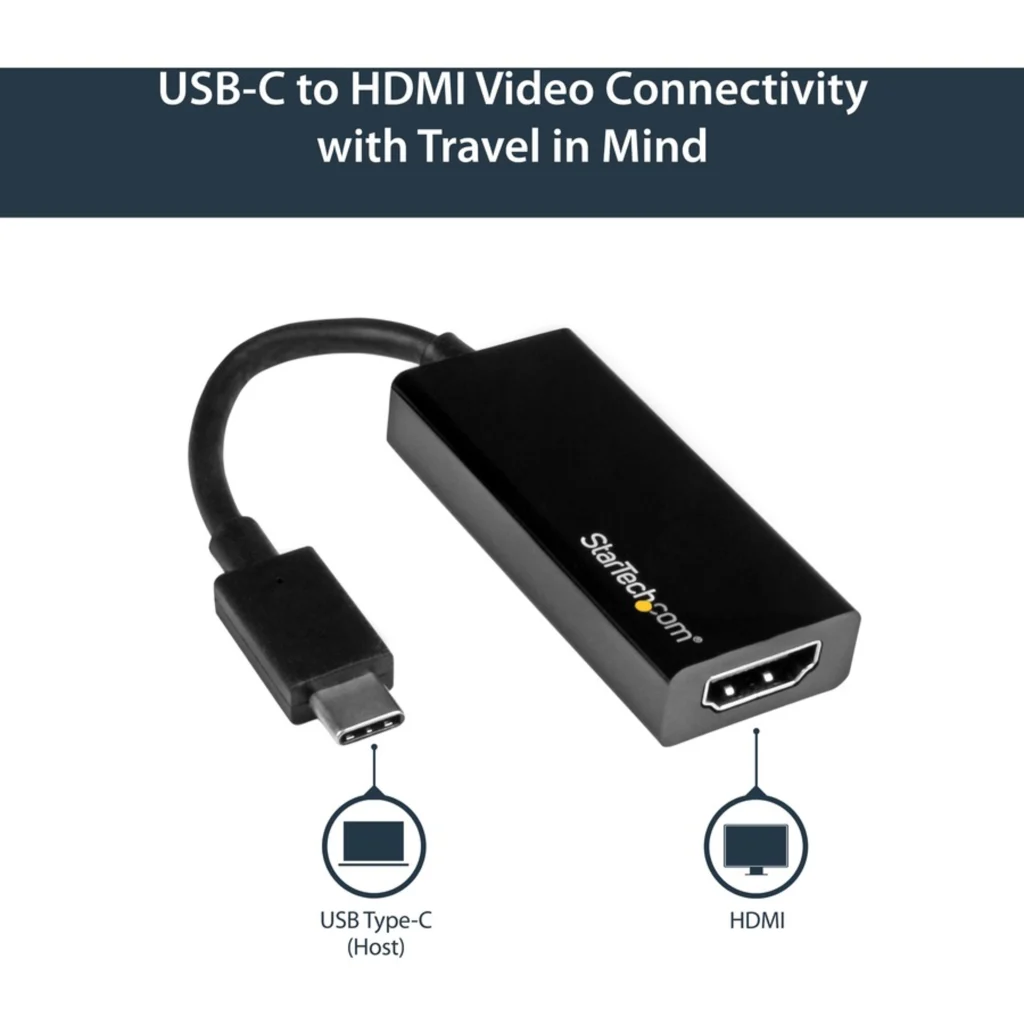 Imagen 4 de Adaptador USB-C Macho a HDMI Hembra Compatible con Resoluciones de Hasta UHD 4k