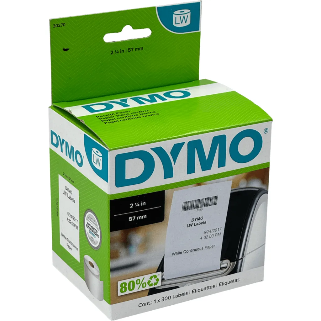 DYMO 91mts Rollo Continuo 57mm-Ancho Papel Blanco p/69110
