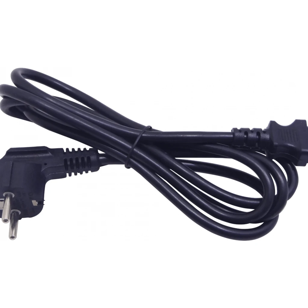 Imagen 1 de Cable de Poder Schuko-Macho a C13 Hembra Largo 1.8mt, 6A 3x0,75mm2 Negro