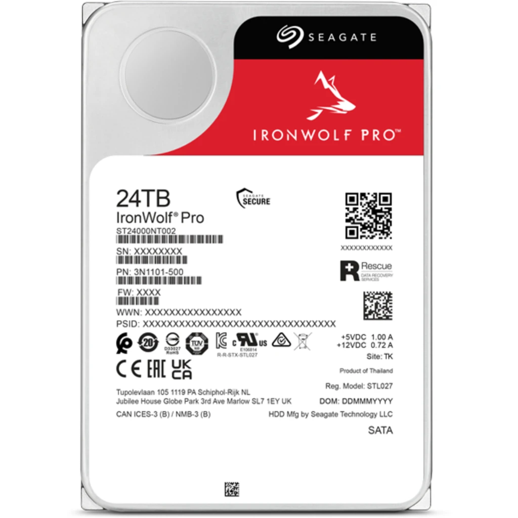 Imagen 3 de Disco Duro Seagate IronWolf Pro 24TB 3.5" 7200rpm SATA III 512MB p/NAS
