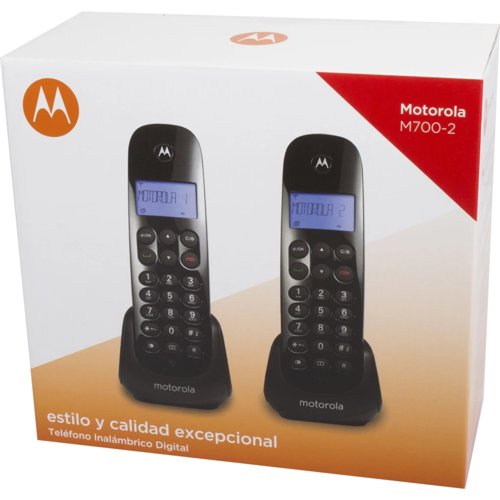 Imagen 1 de PAR TEL. INAL.  C/ID MOTOROLA NEGROS