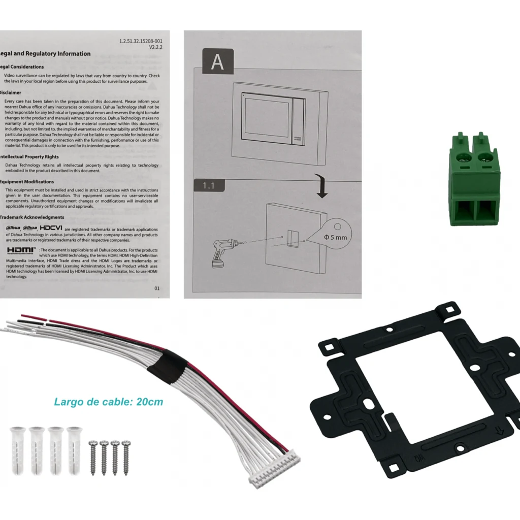 Imagen 4 de DAHUA Pantalla interior 7p Tactil IP 1-100-PoE/AF 8GB integr VTH2421FB