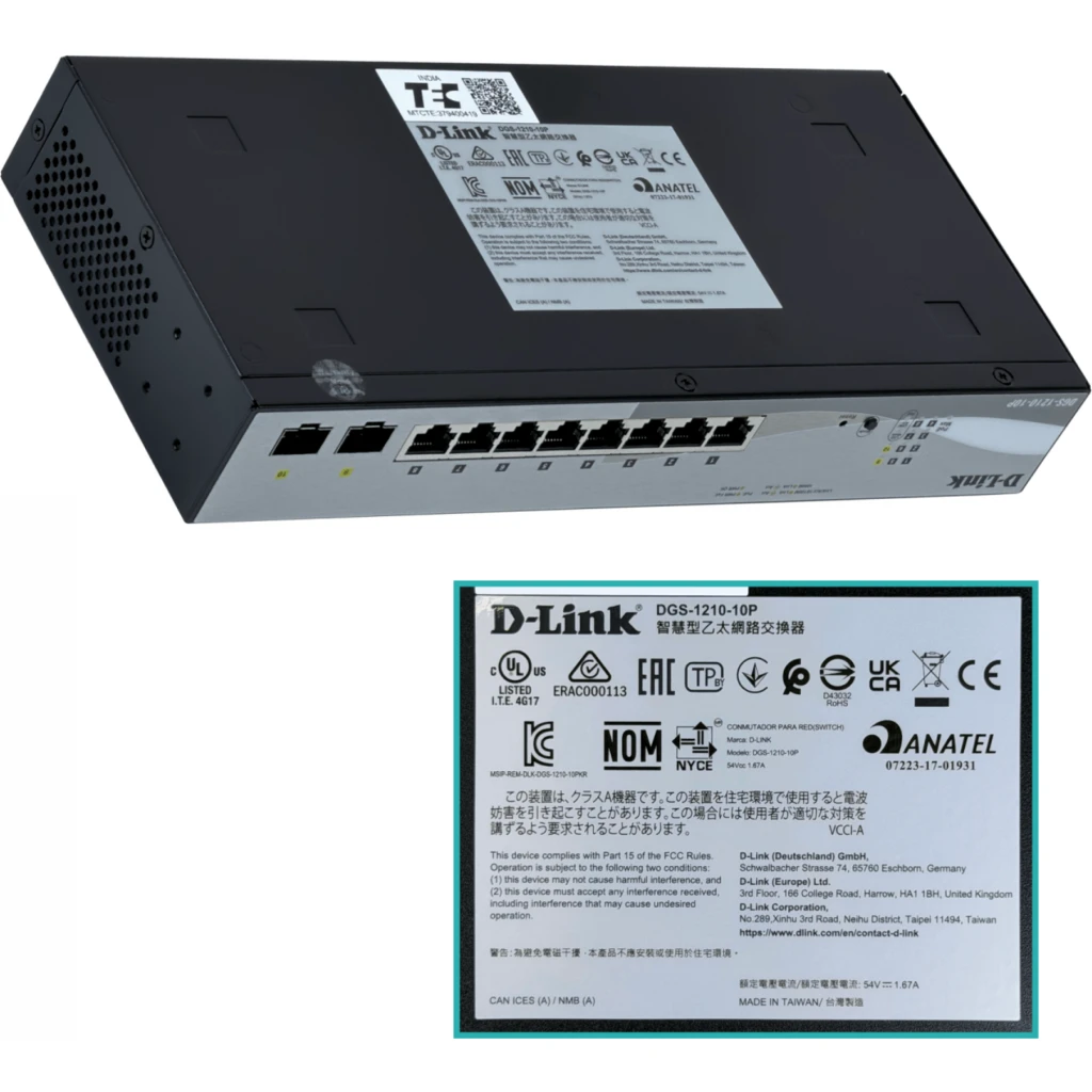 Imagen 7 de SWITCH DLINK DGS-1210-10P 10-ports Smart III Giga 2-porUTP/SFP; POE