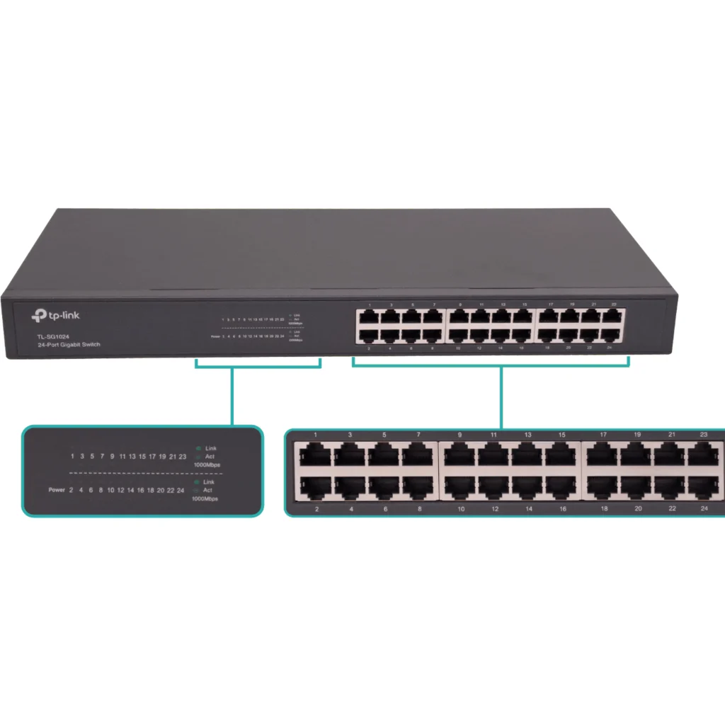 Switch TP Link TL-SG1024 24 puertos RJ45 10/100/1000 Mbps