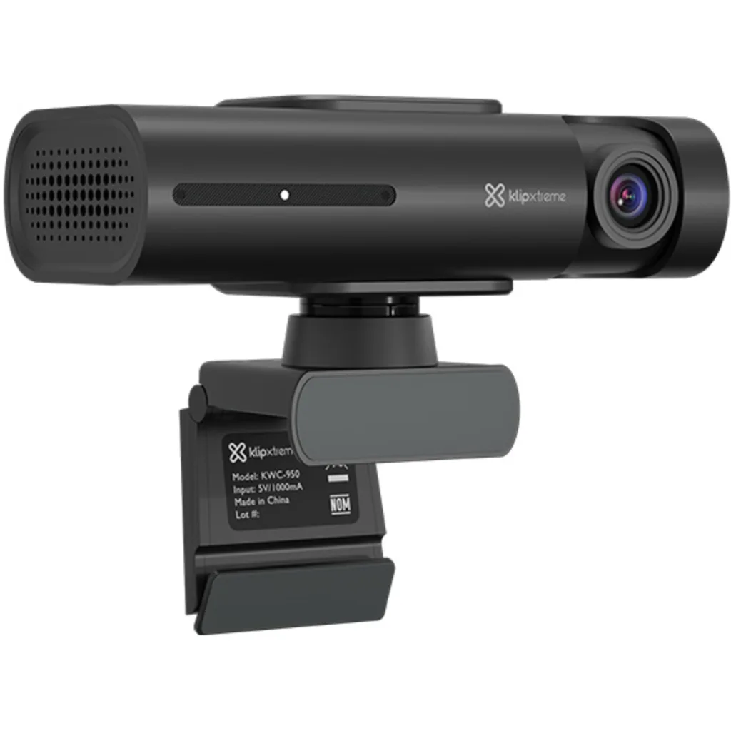 Imagen 2 de Cámara Web KlipX KWC-950, 4K UHD, Seguimiento IA 2 Micrófonos USB-C Negro