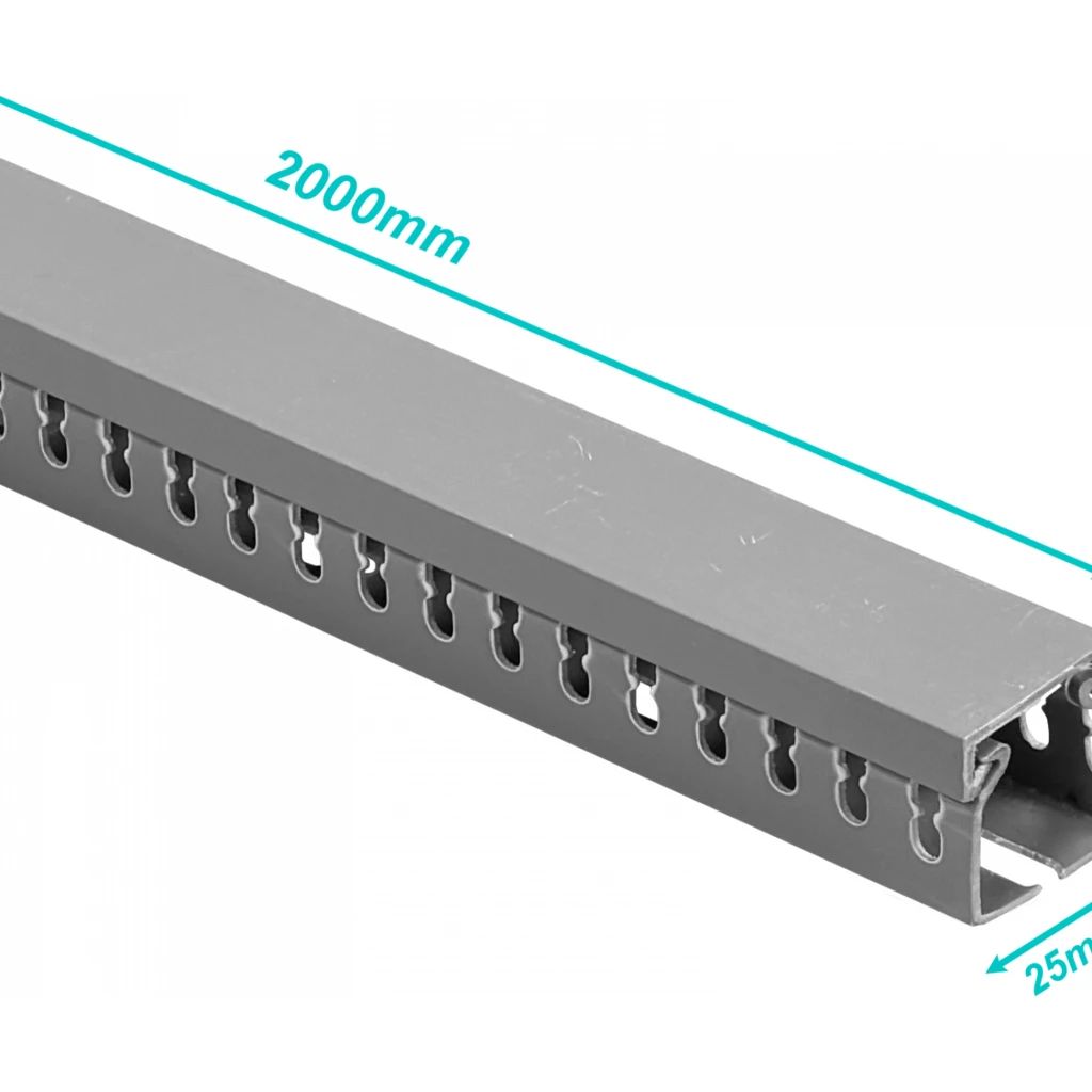 Imagen 1 de Canaleta Ranurada 2mt x 25x25mm Gris para Tablero Electrico