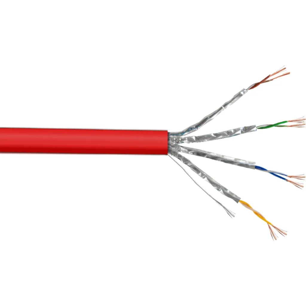Imagen 1 de LINKMADE 1mt Cat6a U/FTP Rojo LSZH Cable Patch Inyectado Multifilar
