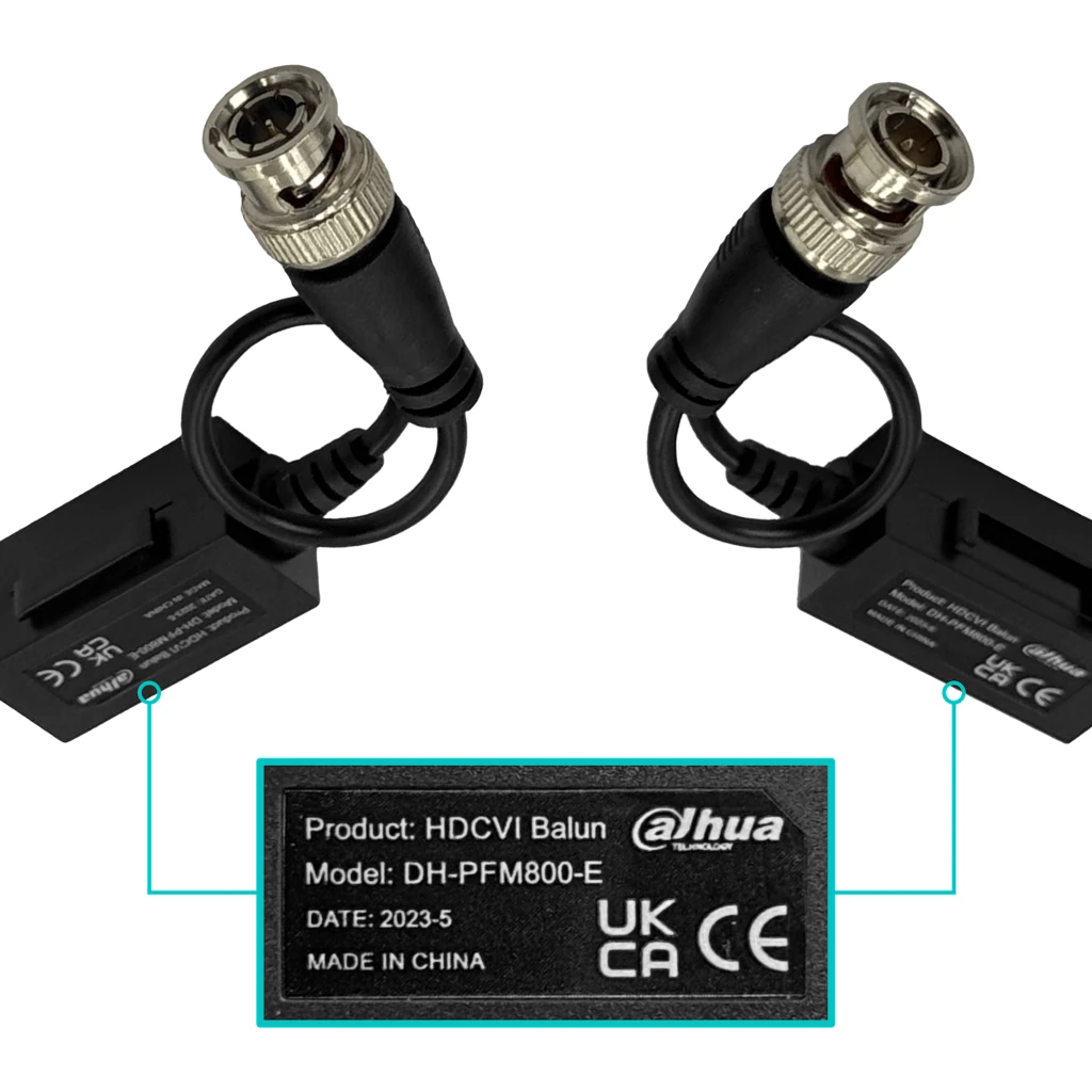 Imagen 5 de DAHUA 2MP Video Balun 1-Par Pin-Push CAT5E/6 Pasivo CCTV BNC-Macho