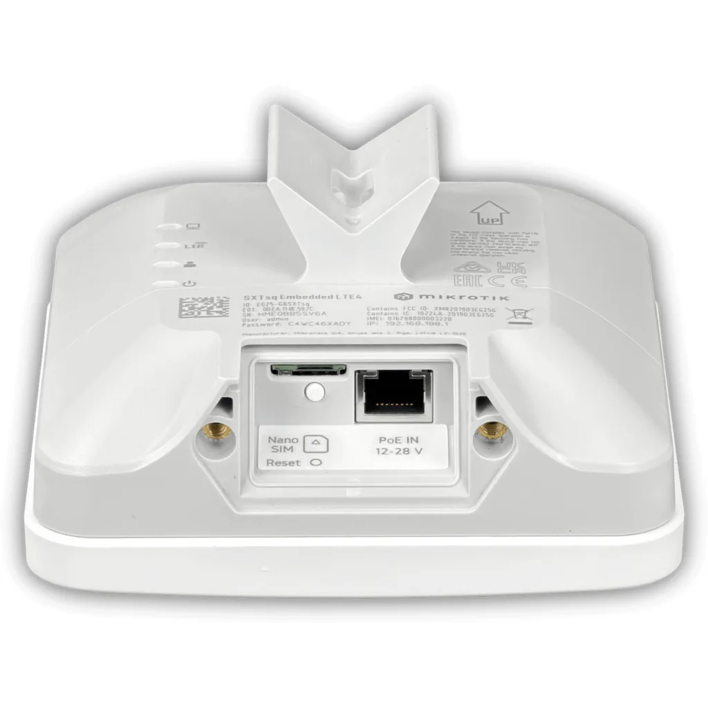 MIKROTIK 4G LTE4 9dBi 1-Sim/eSim 1-1000 2x2 Exterior L3 inc-24V