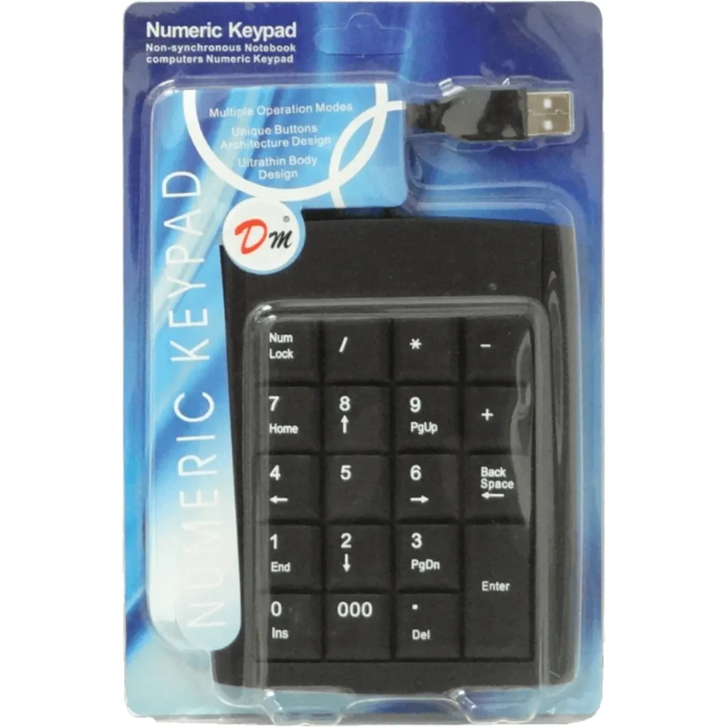 Imagen 2 de Teclado Numerico USB-AM 19-Teclas 140x100x15mm Cable-120cm