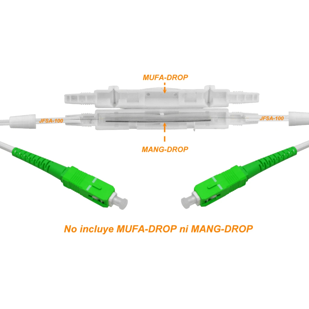 Imagen 2 de Blanco Drop 100mt SC/APC MonoModo SM SX Pigtail Cable Fibra