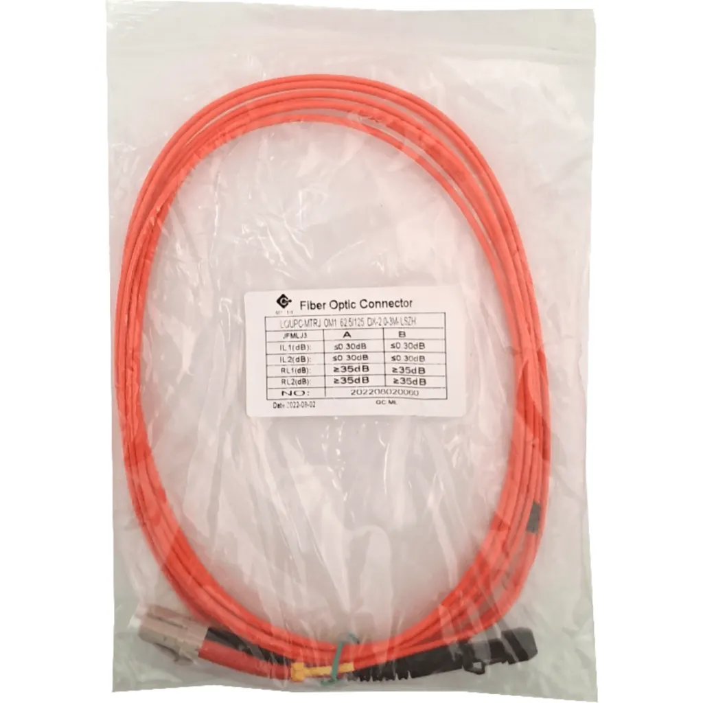 3m LC-MTRJ OM1 MultiModo MM Duplex Jumper Fibra 2.0mm 62.5/125um