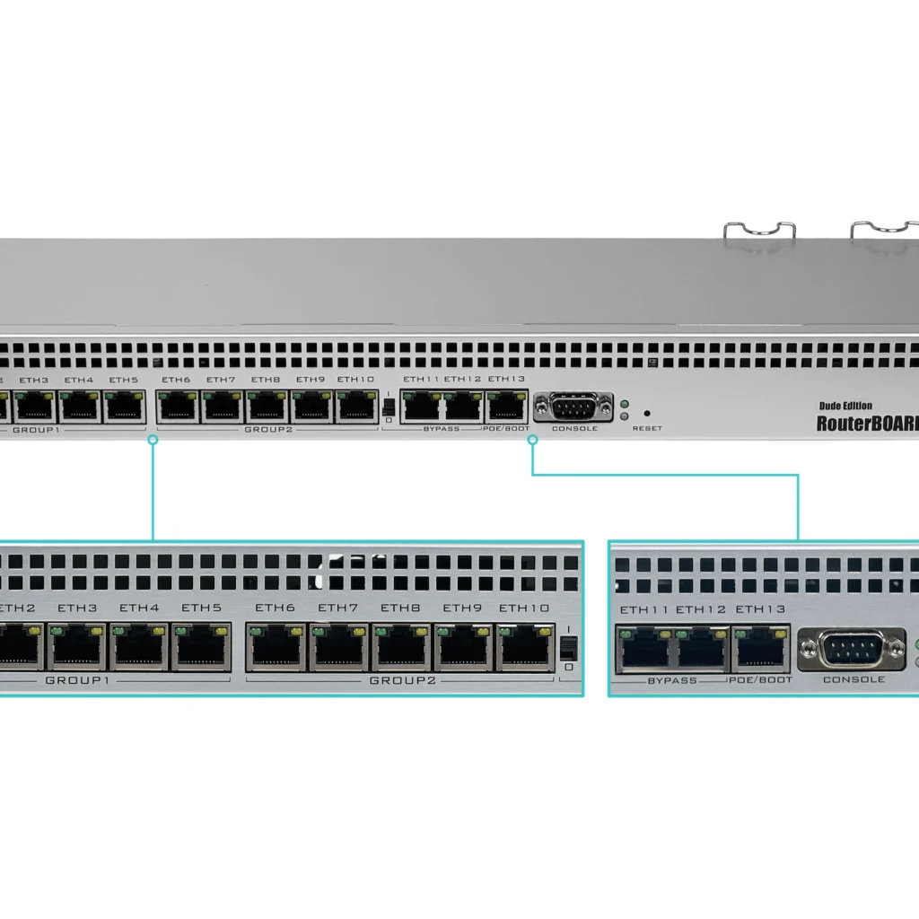 Imagen 1 de MIKROTIK Router 60GB-M.2 4-1,4GHz L6 13-1000 1GB Rack MSD 2-SATA Dual-PSU DB9