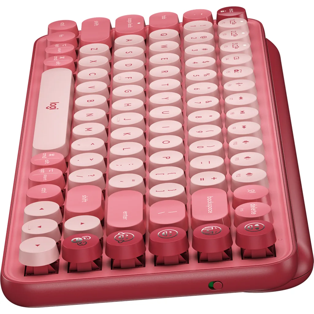 Imagen 3 de Teclado Logitech Pop Keys Inalámbrico Formato Mini Teclas Multimedia Color Rosa