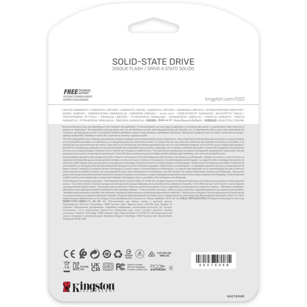 Imagen 4 de Unidad SSD Kingston NV2 1TB M.2 22*80 PCIe4 x4 NVMe Lec 3500MB/s Esc 2100MB/s (Reacondicionado)