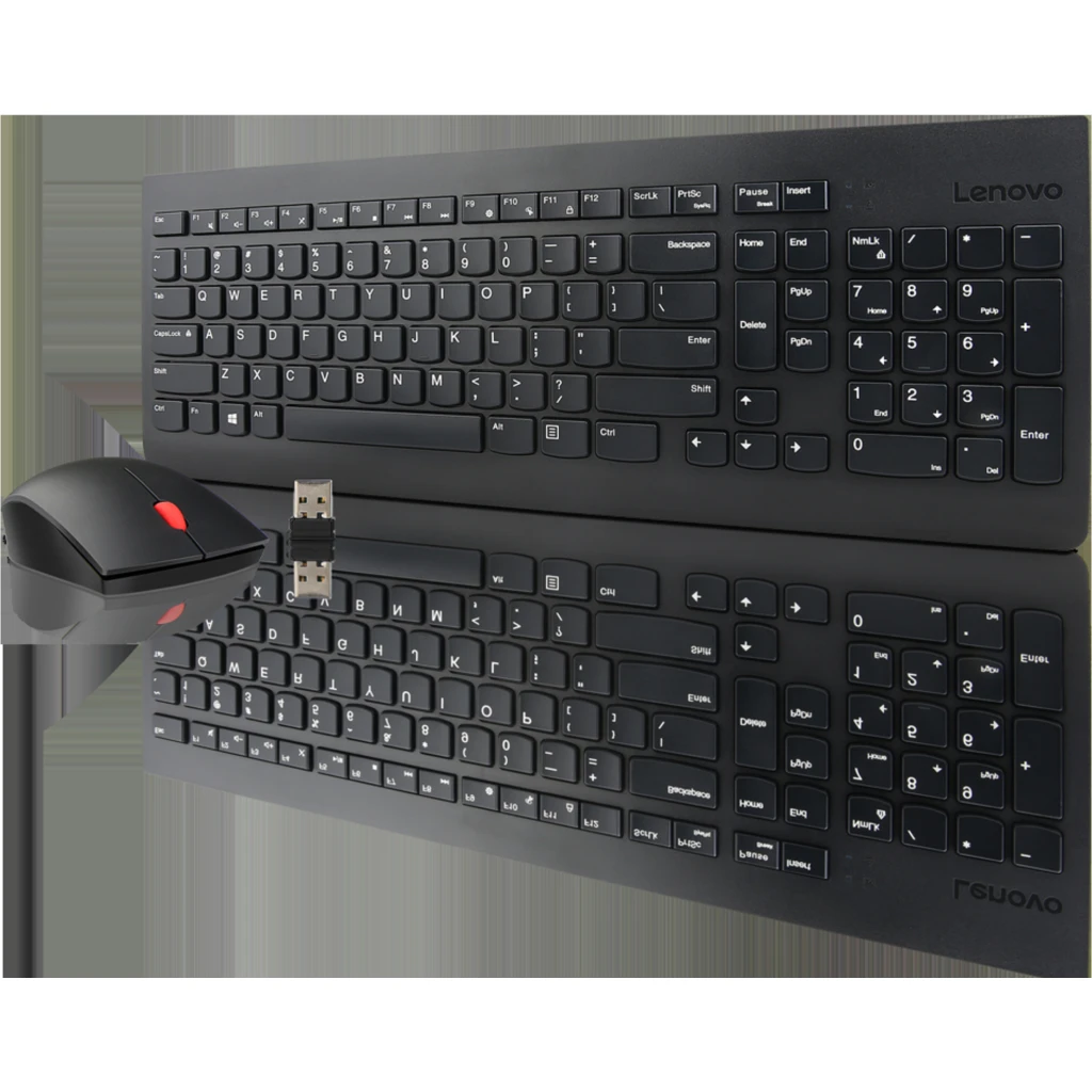 Imagen 2 de Kit Teclado Mouse Inalámbrico Lenovo 510 Dongle USB 171 Teclas LA Español Negro