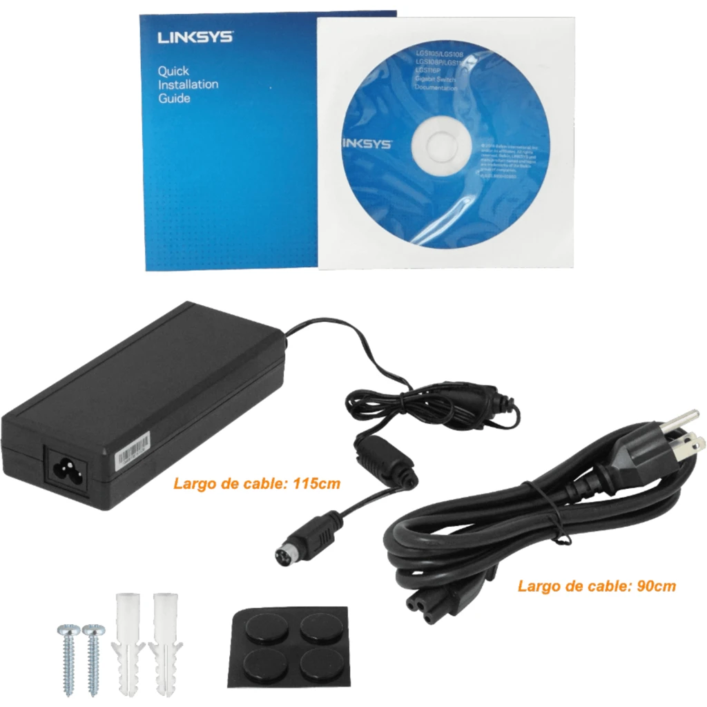 Imagen 1 de Switch Linksys LGS116P 16 Puertos BUSINESS DESKTOP GIGABIT POE+ 