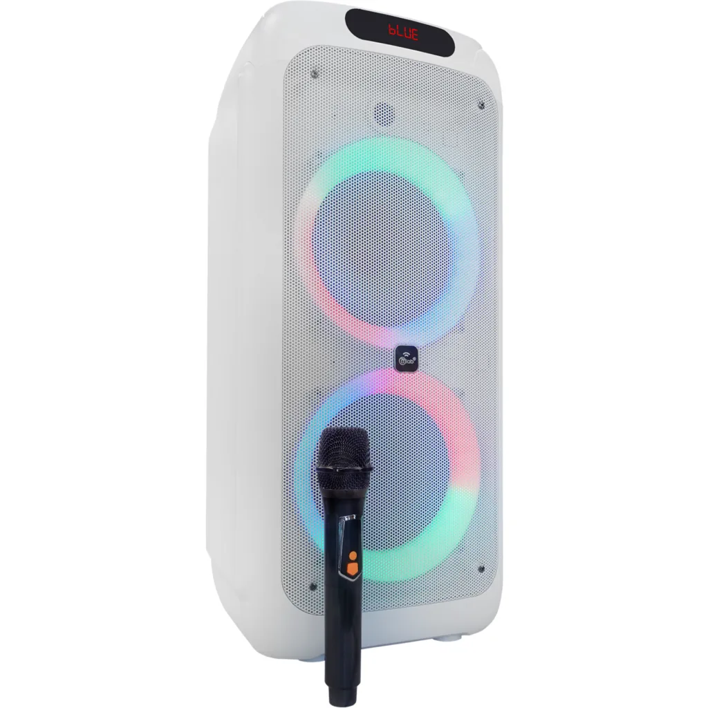 Imagen 1 de MLAB PARLANTE FLAMING BIG BASS 8" x 2 MICROFONO INALAMBRICO W