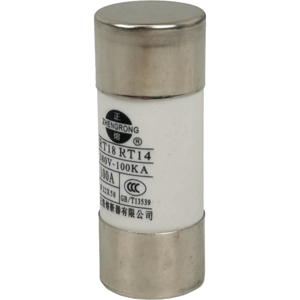 100A 22x58mm 380V 100KA Fusible Cilindrico 58mm-Largo 22mm-Diametro