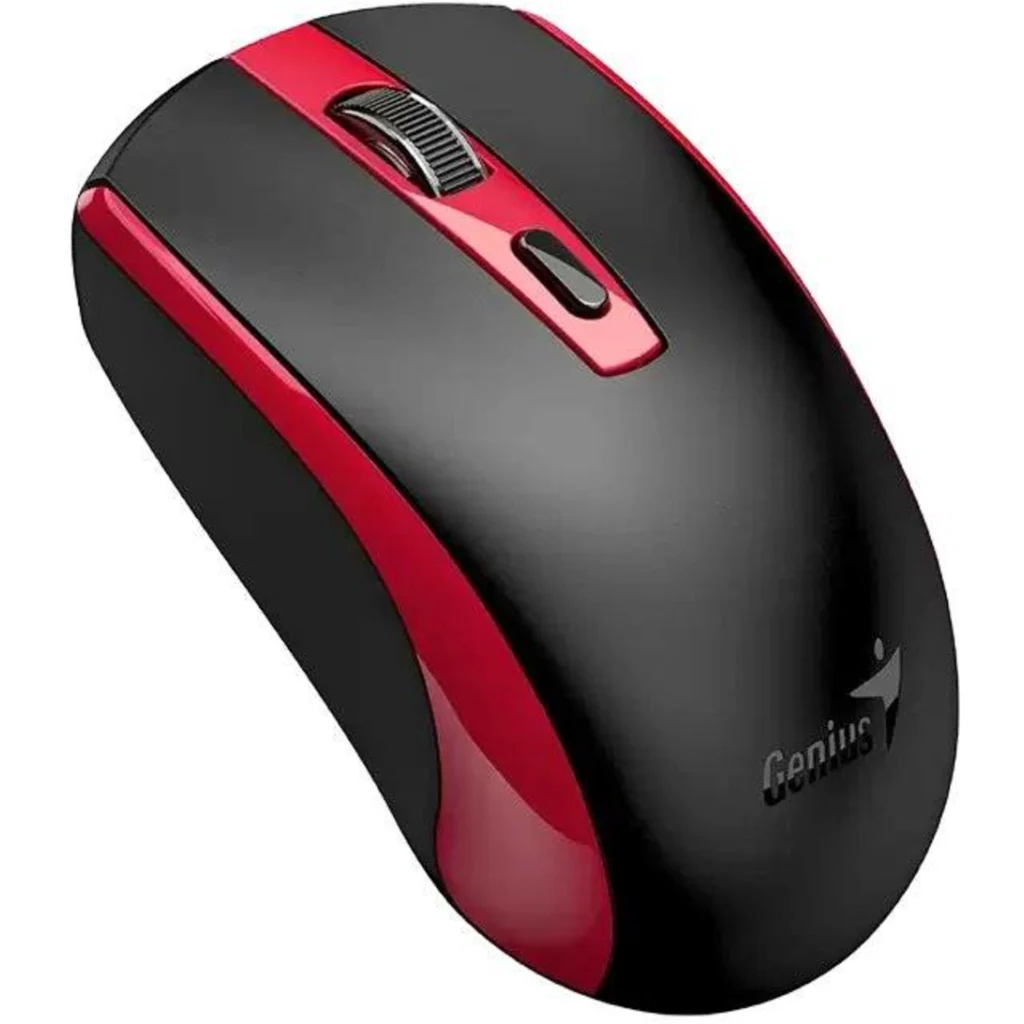 Imagen 2 de GENIUS MOUSE INALAMBRICO 2,4GHZ COPILOT RECARGABLE TYPE-C RED-ECO-8150-RD