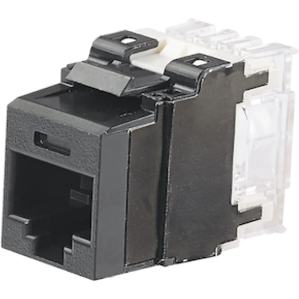 Panduit NetKey Category 6A Punchdown Jack Module - Modular insert - RJ-45 - black