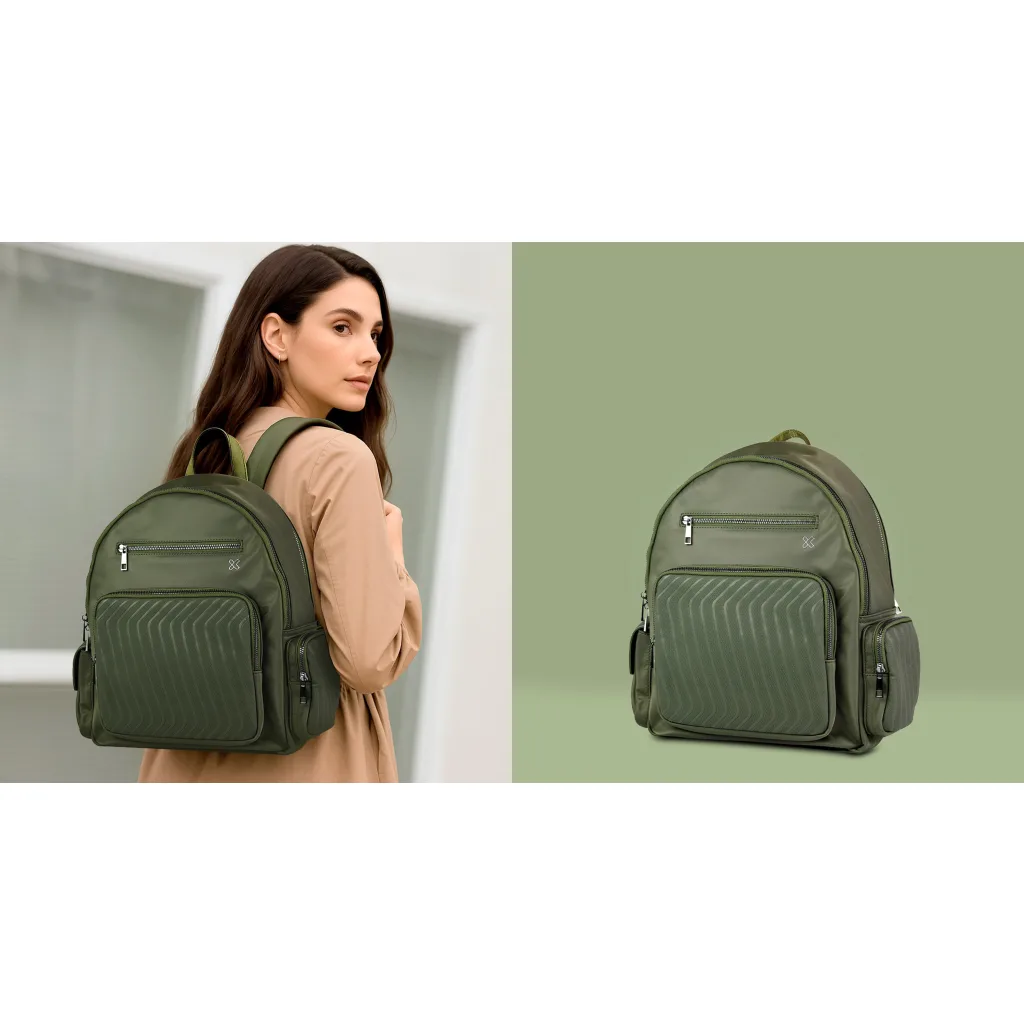 Imagen 7 de Klip Xtreme - Notebook carrying backpack - 13" - Green - Water repellent KNB-755