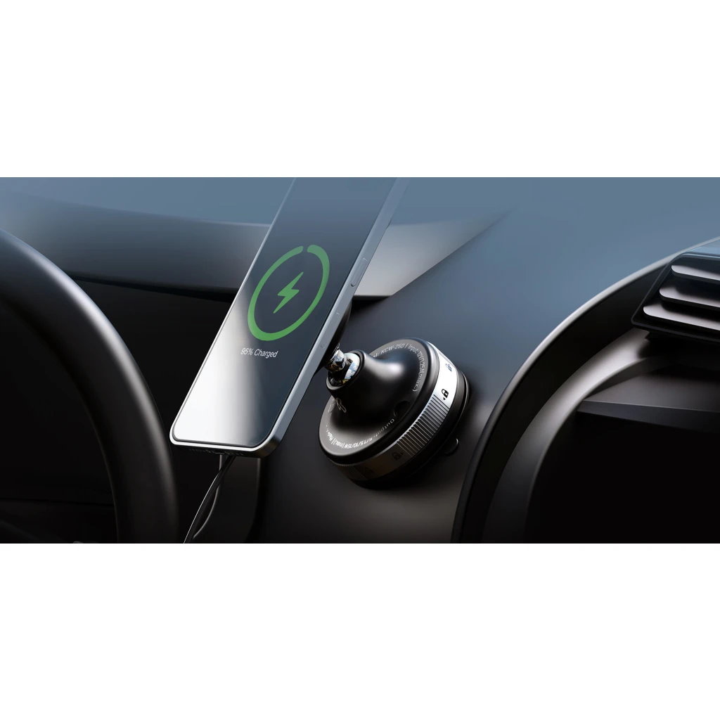 Imagen 18 de Klip Xtreme - Car wireless charging holder - 15 Watt - 24 pin USB-C - Cellular phone / Wireless earbuds / Apple AirPods / Apple Watch - Wireless - Para Smartphones - Vacuum Articulated