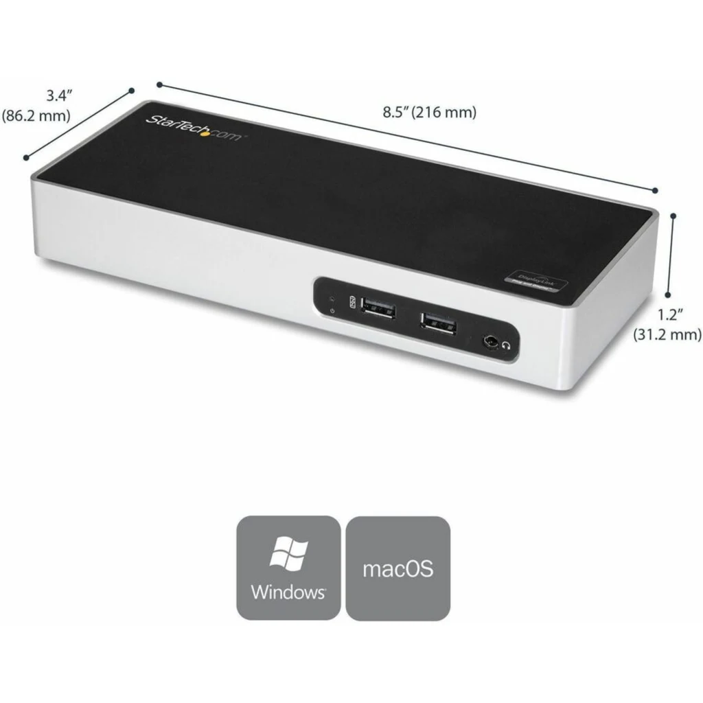 Imagen 6 de Docking Station StarTech Host USB 3.0, Prtos HDMI DVI 6*USB3.1 USB-B Audio LAN.