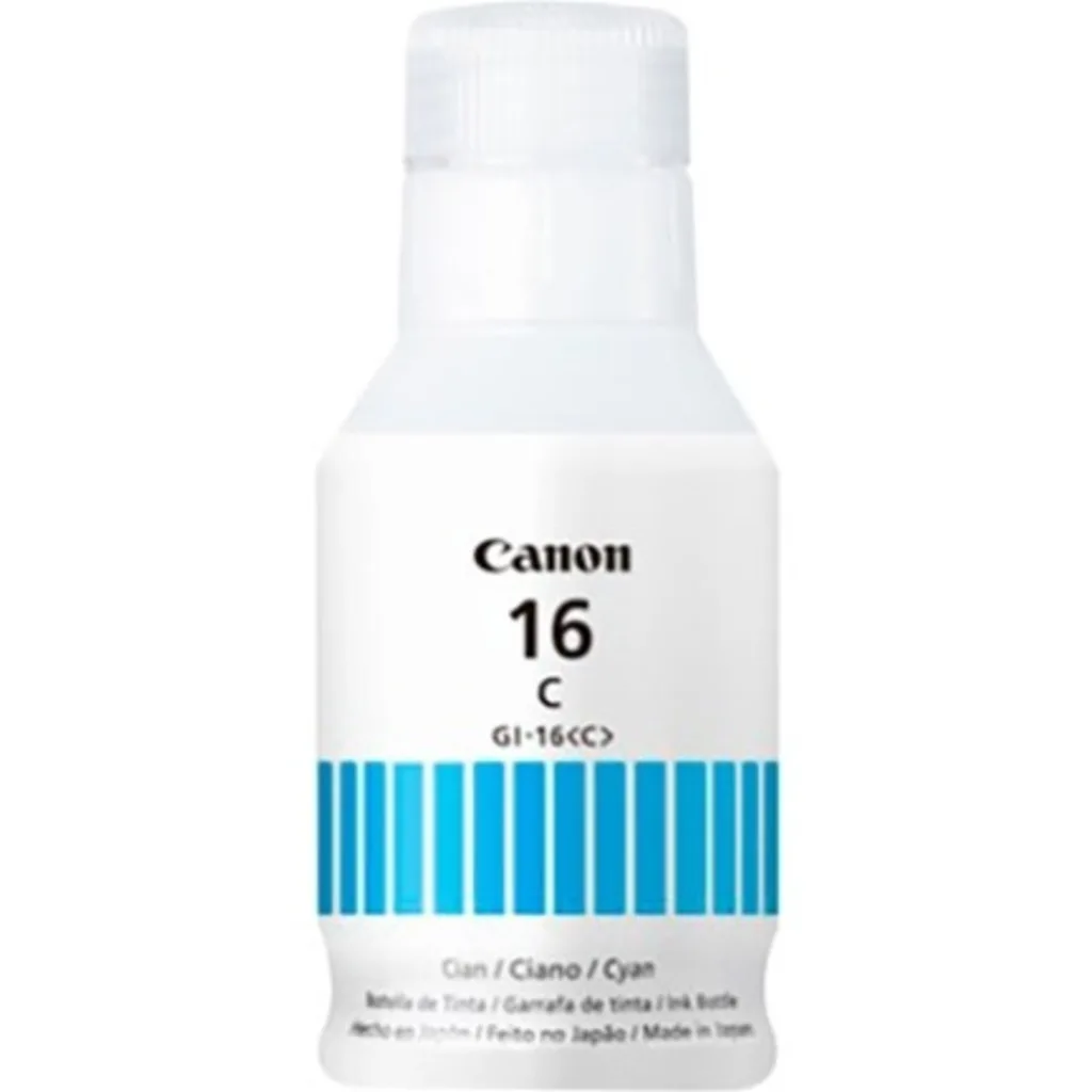 Botella de Tinta Canon GI-16 Cyan compatible PIXMA GX6010/GX7010 132 ml