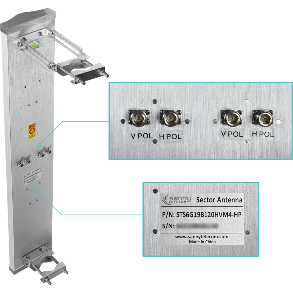 Imagen 5 de SANNY 6GHZ 19dBi 120-Grados 2-N-Hembra Antena Sectorial 4900-6500MHz