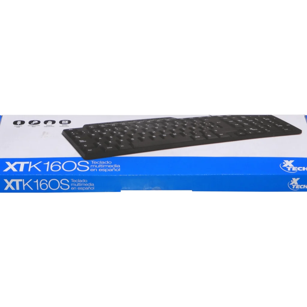 Imagen 2 de XTECH Teclado QWERTY USB Cable-120cm Negro 41x13x2cm XTK-160S