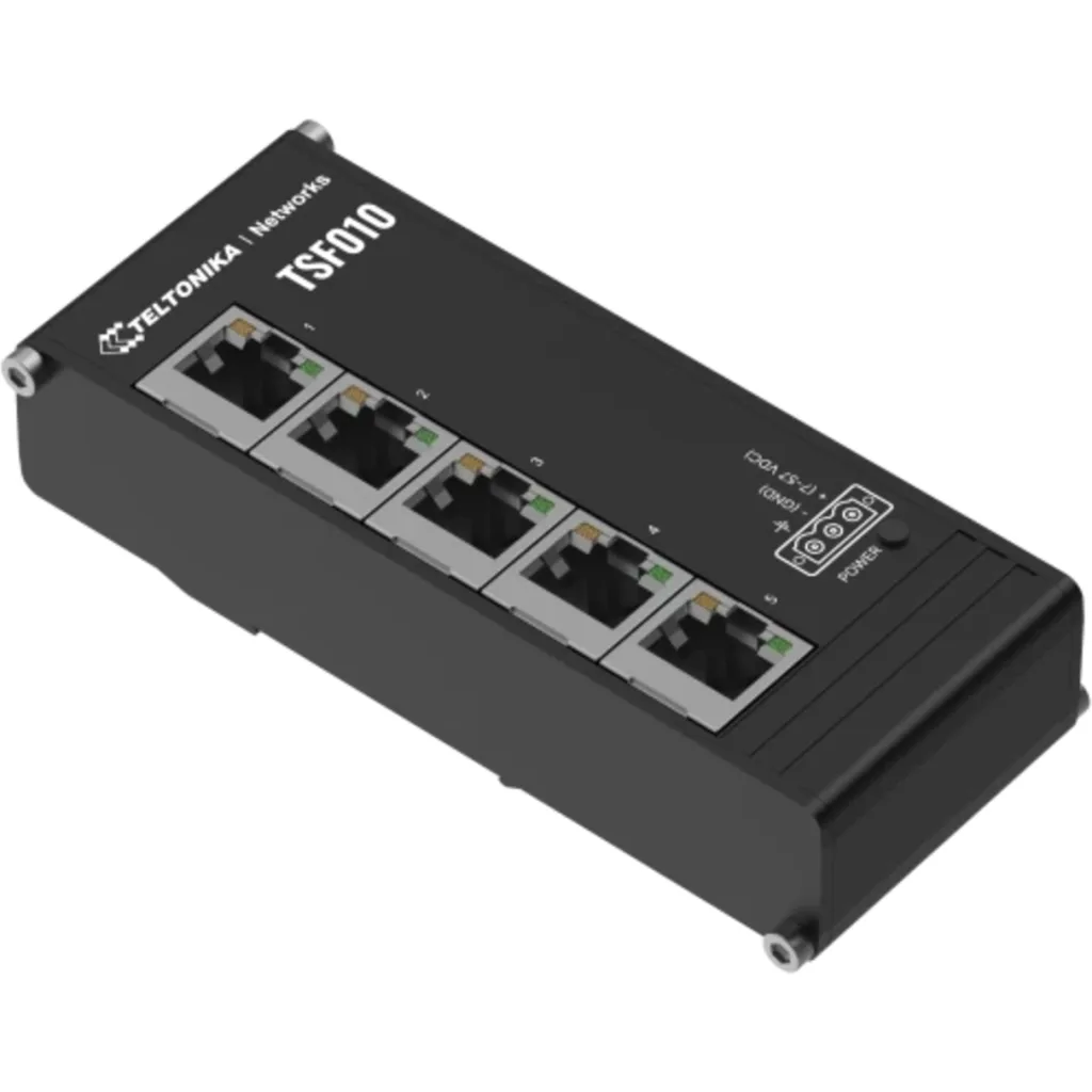 Switch TELTONIKA TSF010, 5 Puertos 10/100Mbps, Montaje DIM, ultra delgado