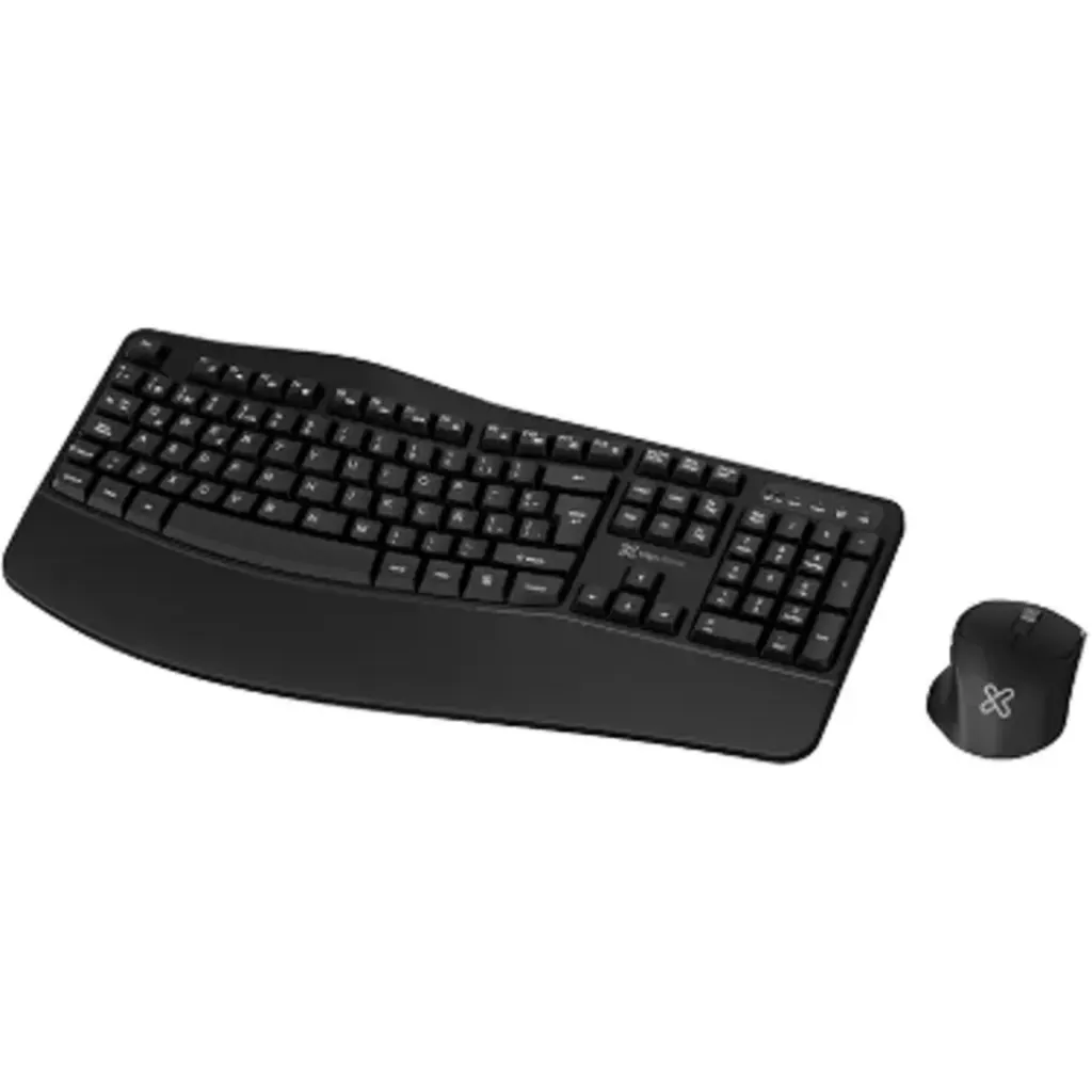 Imagen 0 de Klip Xtreme - Keyboard and mouse set - Spanish (Latin American) - Wireless - 2.4 GHz / Bluetooth - Black - Ultraergonomic