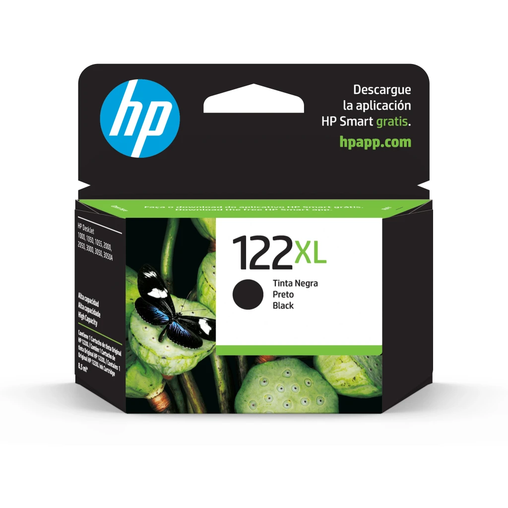 Cartucho de Tinta HP 122XL Negro Alto rendimiento  480 pág  p/Deskjet 2000-2050